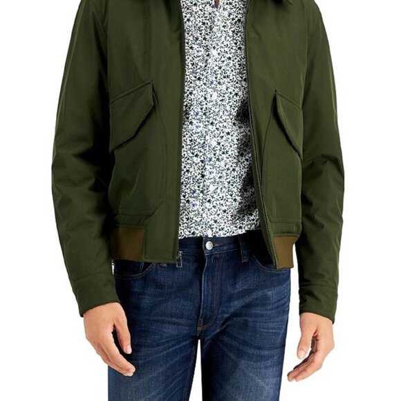 Michael Kors Mens Bomber Jacket Ivy Olive Green Size M MSRP $298 - Picture 3 of 3